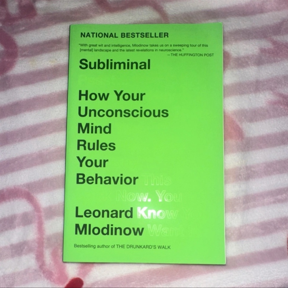 Vintage Books Subliminal Leonard Mlodinow Paperback Unconscious Mind